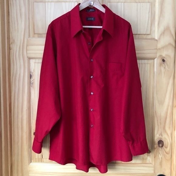 Arrow Wrinkle Free Poplin Dress Shirt mens Size XXL - Picture 2 of 7